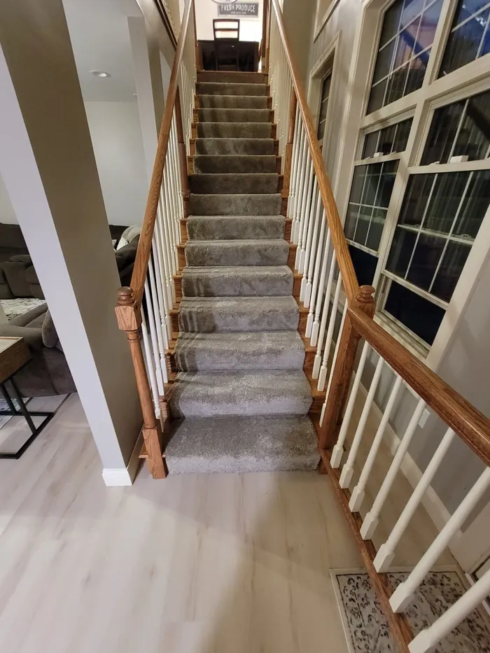 Stair carpet measured and installed by our own crew