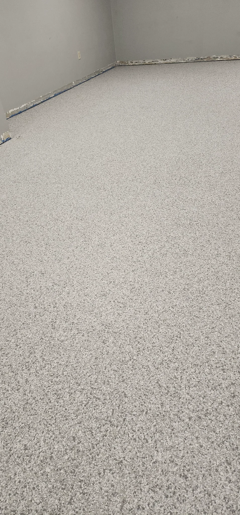 Abbott EMS epoxy flake floor after completion